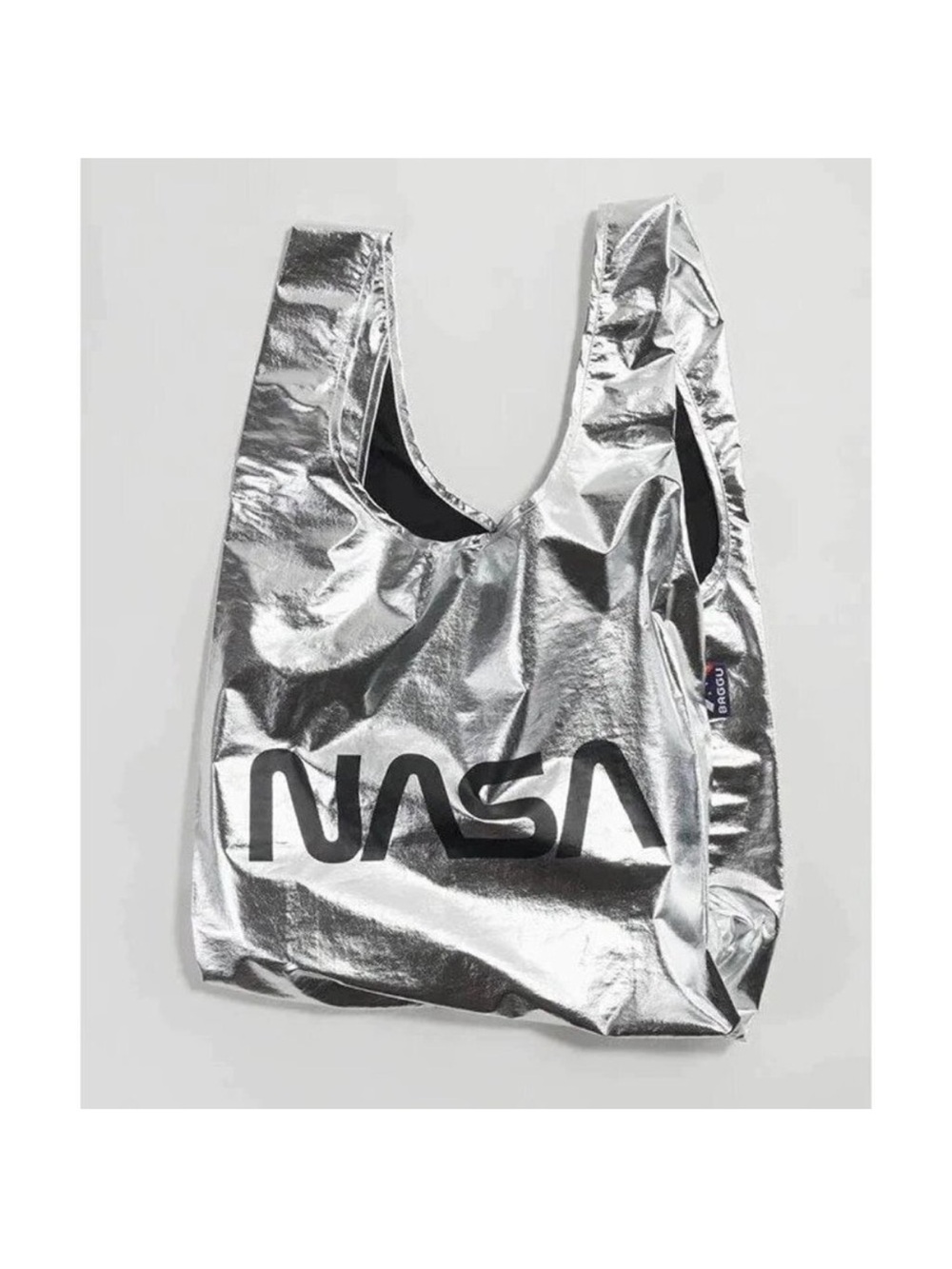 NASA BAGGU Silver Tote Bag